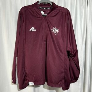 NWT Adidas Women's NCAA Texas A&M 1/4 Zip Pullover Size 2X
